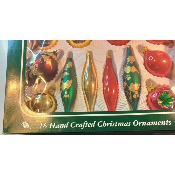 Bradford Handcrafted Glass Glitter Christmas Ornaments lot 16 - Picture 8 of 10